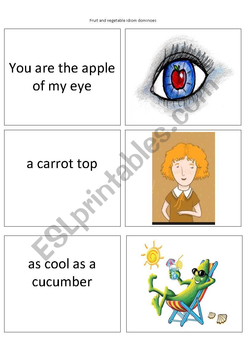 Fruit and Vegetable idioms [GAME]